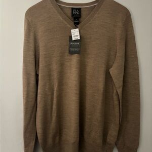 Jos. A. Bank Men's V-Neck Brown Sweater
